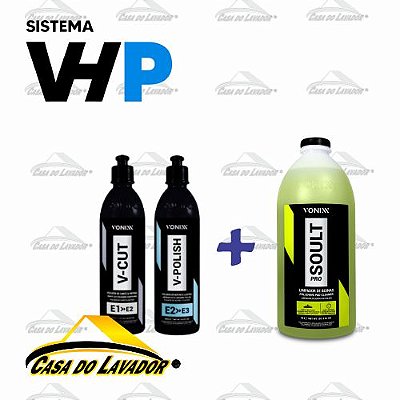 Combo Polimento Sistema VHP Vonixx + Limpador de Boinas(V-CUT,V-POLISH,SOULT3L)