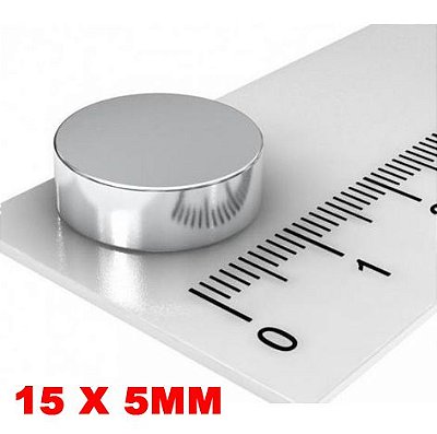 Imã De Neodímio Disco 15mm X 5mm *100 Peças*