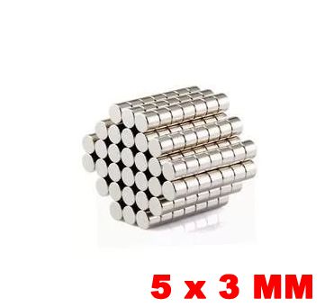 Imã de Neodímio Disco 5mm x 3mm *20 Peças*