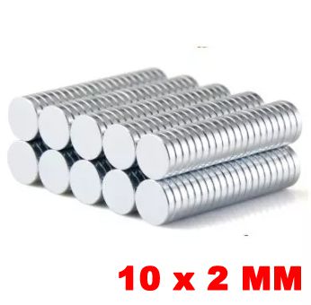 Imã De Neodímio Disco 10mm X 2mm *10 Peças*