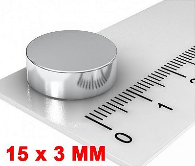 Imã De Neodímio Disco 15mm x 3mm *100 Peças*