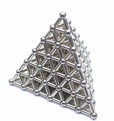 Neocubo Pirâmide Magnética de Neodímio Ø 7mm - 420 Peças - 336 Hastes + 84 Esferas - Neocube Pirâmide