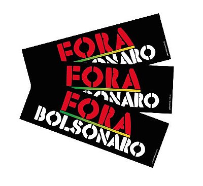 Kit c/ 3 Adesivos Fora Bolsonaro 