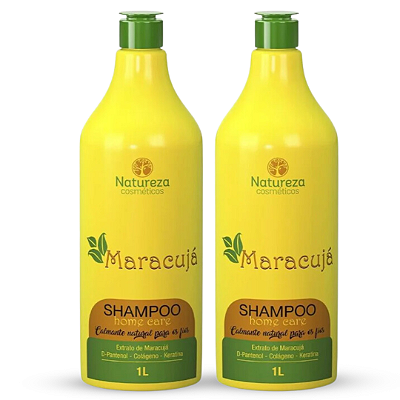 2 Shampoos Litro - Maracujá - Natureza Cosméticos