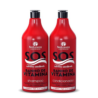 SOS - Shampoo e Condicionador 1L - Natureza Cosméticos