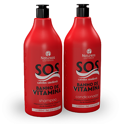 SOS - Shampoo e Condicionador 1L - Natureza Cosméticos