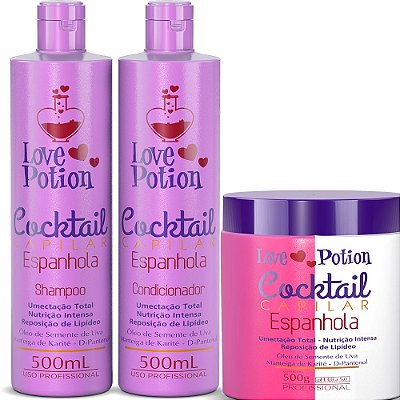Kit Espanhola - Shampoo + Máscara + Condicionador - Love Potion