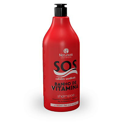 1 Shampoo Litro - SOS Banho de Vitaminas - Natureza Cosméticos