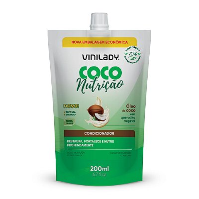 Sachê Condicionador Coco Nutrição - Óleo de Coco com Queratina Vegetal 200ml