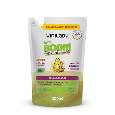 Sachê Condicionador Super Boom Hidra-Vitaminado com Óleo de Abacate e Tamarindo 200ml
