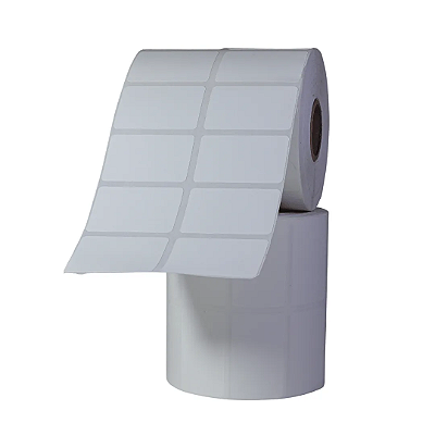 Etiqueta Térmica 40x25 2 Colunas Kit C/  5 Rolos Cor Branco