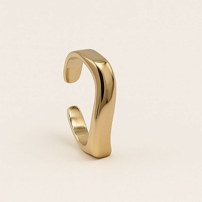 Anel BP Accessories Regulável Formato Orgânico | Banhado Ouro 18K ou Prata 925 I UNIDADE