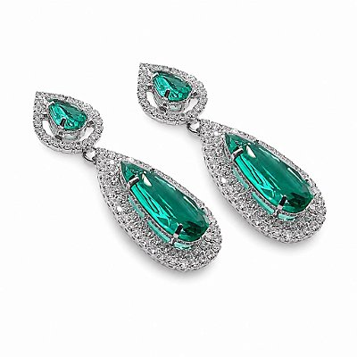 Brinco de Pressão BP Luz de Capri Verde Tiffany