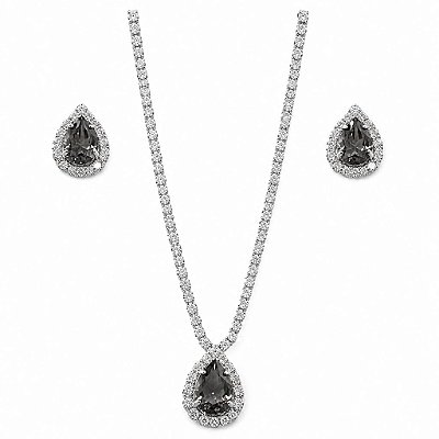 Conjunto BP Luz de Lavanda Colar e Brincos de Pressão