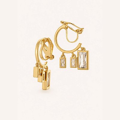 Brinco de Pressão BP Lumière Prisma Banho no Ouro 18K