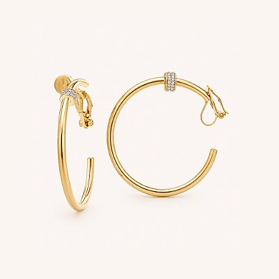 Brinco de Pressão BP Lumière Anneau Banho no Ouro 18K