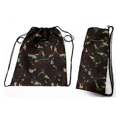 Mochila Camuflada  Tipo Saco Saquinho 30 x 20 Cm