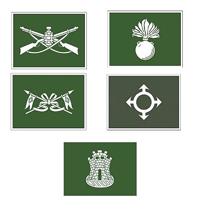 Divisa Distintivo Emborrachado Armas de Gola Militar (Padrão EB)