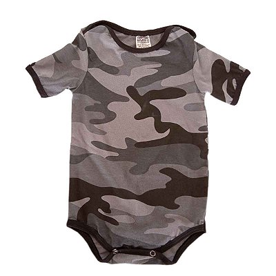 Body Infantil Camuflado Urbano - 100% Algodão
