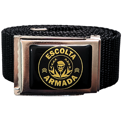 Cinto Tático Para Escoltador Escolta Armada - Resinado Preto