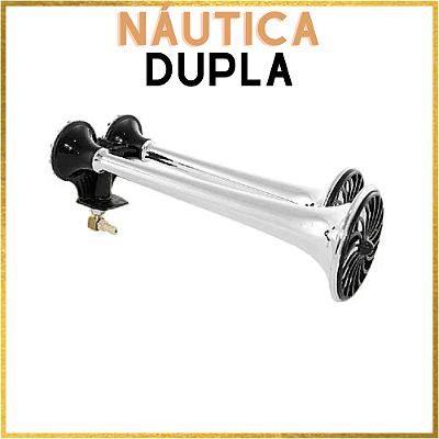 Buzina Náutica Repicada Dupla Cromada