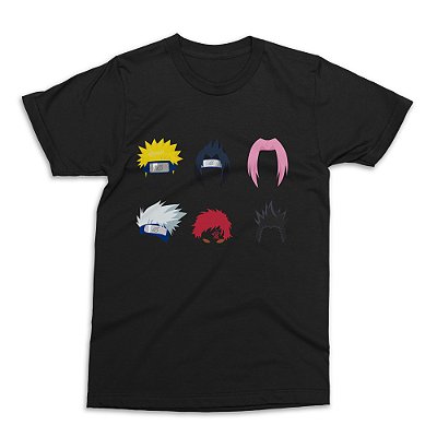 Camiseta Naruto - Personagens (Preta)