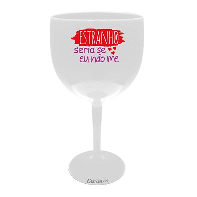 Taça Personalizada Dia dos Namorados - Taça Gin Acrilico Branco