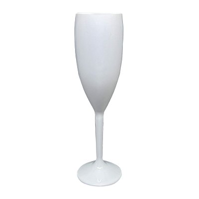 Taça Champanhe 200ml Liso Policarbonato Branco