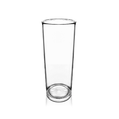Copo Long Drink Transparente 320ml - Acrilico PS (Consulte opção personalizado)