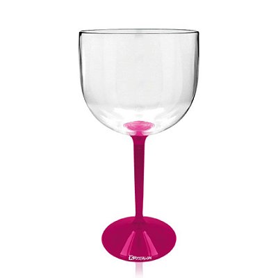 Taça Gin Acrilico - Bicolor Rosa (Consulte opção personalizada)