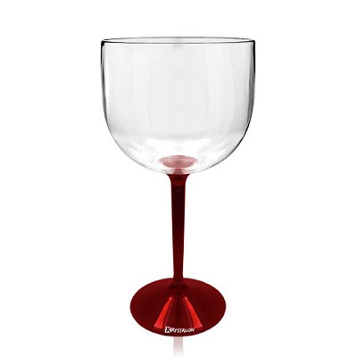 Taça de Gin Acrilico - Bicolor Vermelho (Consulte opção personalizada)