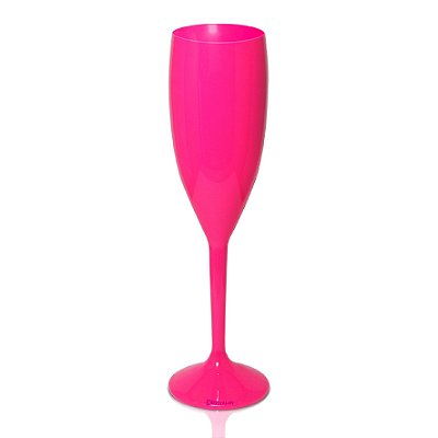 Taça Champagne Rosa - Acrilico Ps
