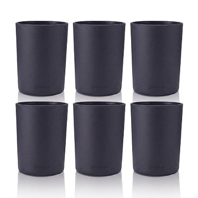 Kit 6 Copos Azul Escuro 200ml Polipropileno( Plástico Durável )