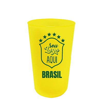 Copo Big Drink 500 ml Amarelo - Copa do Mundo Personalizável com o seu logo