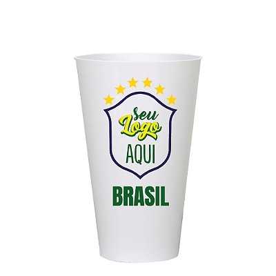 Copo Big Drink 500 ml Amarelo - Copa do Mundo Personalizável com o seu logo