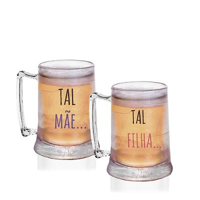 Kit 2 Canecas Gel Personalizada Dia das Mães - Tal Mãe Tal Filha