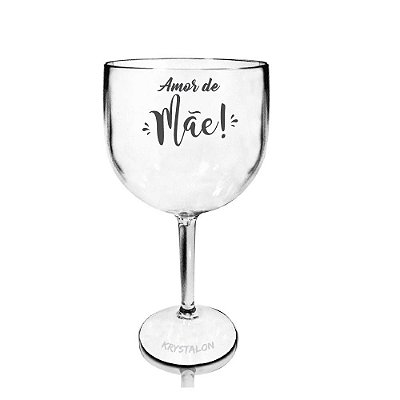 Taça de Gin Acrilico - Personalizada Amor de Mãe