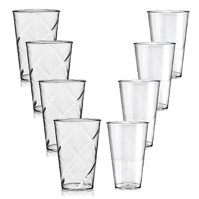 Kit 4 Copos de 550ml e 4 Copos Twister 700ml Acrílico