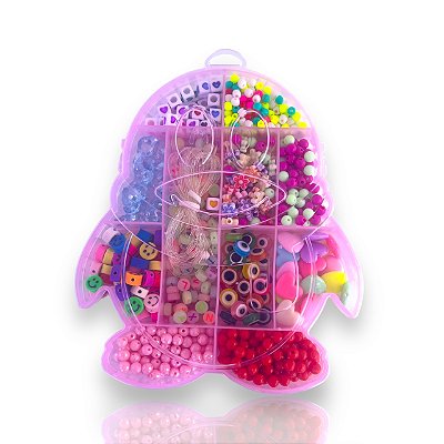Kit Miçangas para Montagem Infantil Pinguim