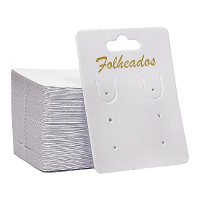 Cartela Tag Brinco Folheado M 200 unidades