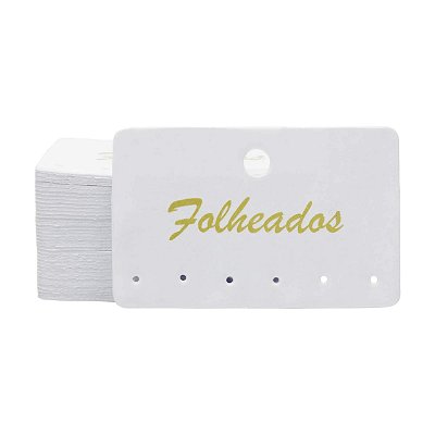 Cartela Tag Argolinhas Folheadas - 200 unidades