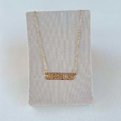 Colar Jesus Folheado Ouro 18k / Prata 925
