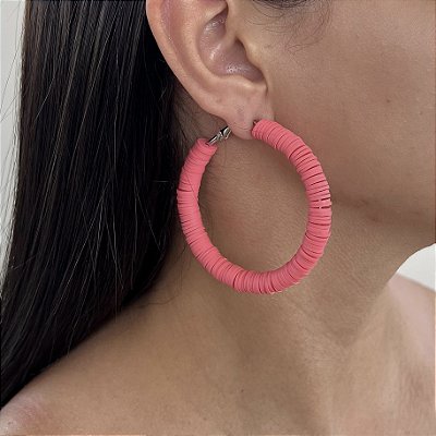 Brinco Argola Discos Bijuteria