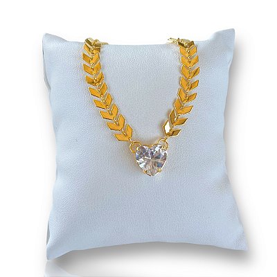 Pulseira Folheada Ouro 18k Escamas Coração