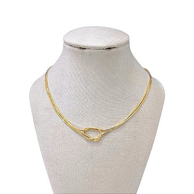 Choker Folheada Ouro 18k e Prata 925 Nó