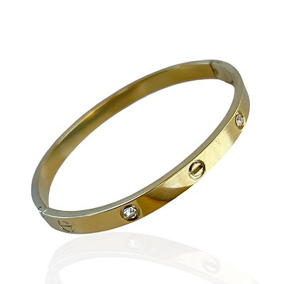 Bracelete Folheado Ouro 18k e Prata 925 Inspired Strass