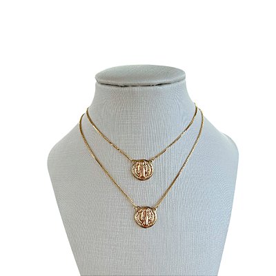 Colar Escapulário Folheado Ouro 18k e Prata 925 São Bento