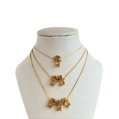Colar Folheado Ouro 18k Filhos