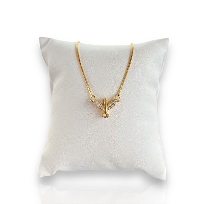 Pulseira Folheada Ouro 18k Espírito Santo Cravejado