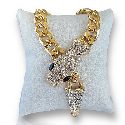 Pulseira Serpente Folheada